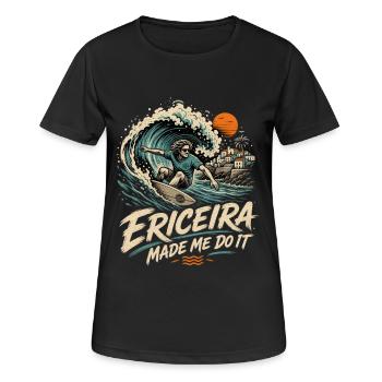Ericeira Surfing - Women's Breathable T-Shirt - black - Front - AI Model Female 172 light (172cm)