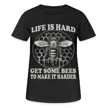 Beekeeper Accessories Bee Colony Saying Beekeeping Bees - Women's Breathable T-Shirt - black - Front - AI Model Female 172 light (172cm)