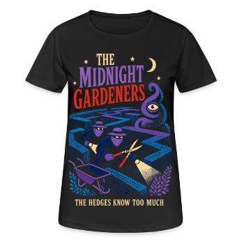 Jardiniers mystérieux de minuit - T-shirt respirant Femme - noir - Devant - AI Model Female 172 light (172cm)
