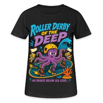 Roller Derby of the Deep Sea - Women's Breathable T-Shirt - black - Front - AI Model Female 172 light (172cm)