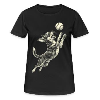 Race de chihuahua Baseball - T-shirt respirant Femme - noir - Devant - AI Model Female 172 light (172cm)