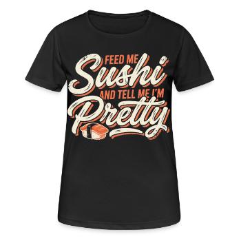 Feed Me Sushi Pretty - Women's Breathable T-Shirt - black - Front - AI Model Female 172 light (172cm)