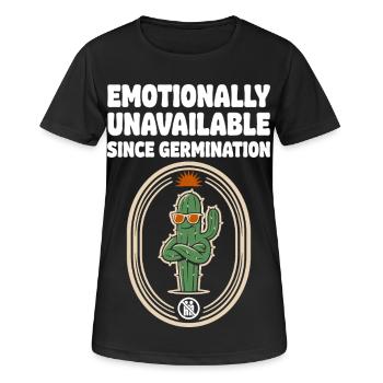 Humour de cactus émotionnellement indisponible - T-shirt respirant Femme - noir - Devant - AI Model Female 172 light (172cm)