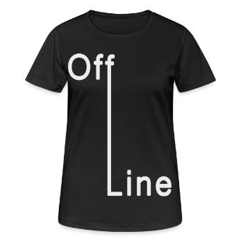Off Line - Women's Breathable T-Shirt - black - Front - AI Model Female 172 light (172cm)