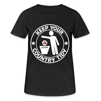 No garbage for communism - Women's Breathable T-Shirt - black - Front - AI Model Female 172 light (172cm)