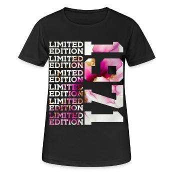 LIMITED EDITION 1971 - 55 YEARS - 55TH BIRTHDAY - Women's Breathable T-Shirt - black - Front - AI Model Female 172 light (172cm)
