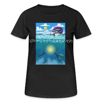 The "old man" and the sea - Women's Breathable T-Shirt - black - Front - AI Model Female 172 light (172cm)
