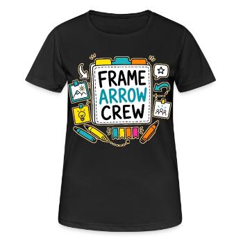 FRAME ARROW CREW - Women's Breathable T-Shirt - black - Front - AI Model Female 172 light (172cm)