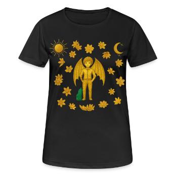 Petit Démon Vampire Édition d’Été Soleil et Lune - T-shirt respirant Femme - noir - Devant - AI Model Female 172 light (172cm)