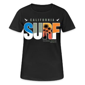California Surf Retro Logo - Women's Breathable T-Shirt - black - Front - AI Model Female 172 light (172cm)