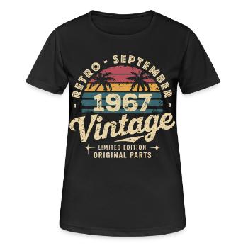 Vintage September 1967 Limited Edition September - Women's Breathable T-Shirt - black - Front - AI Model Female 172 light (172cm)