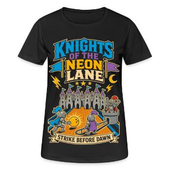Knight Bowling Neon Lane - Women's Breathable T-Shirt - black - Front - AI Model Female 172 light (172cm)