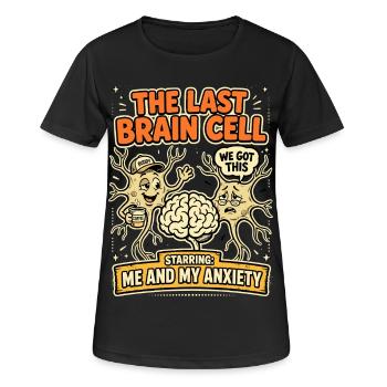 Last Brain Cell Fear Coffee Humor - Women's Breathable T-Shirt - black - Front - AI Model Female 172 light (172cm)