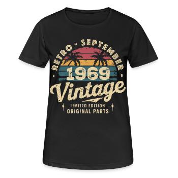 Vintage September 1969 Limited Edition September - Women's Breathable T-Shirt - black - Front - AI Model Female 172 light (172cm)