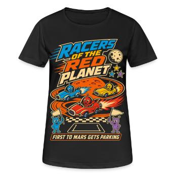 Mars Racing Alien Racer - T-shirt respirant Femme - noir - Devant - AI Model Female 172 light (172cm)