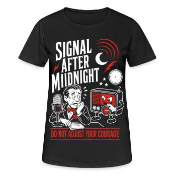 Signal After Midnight Radio Horror - Women's Breathable T-Shirt - black - Front - AI Model Female 172 light (172cm)