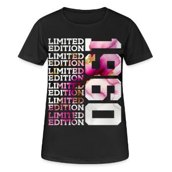 LIMITED EDITION 1960 - 66 YEARS - 66TH BIRTHDAY - Women's Breathable T-Shirt - black - Front - AI Model Female 172 light (172cm)