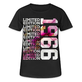 ÉDITION LIMITÉE 1966 - 60 ANS - 60E ANNIVERSAIRE - T-shirt respirant Femme - noir - Devant - AI Model Female 172 light (172cm)