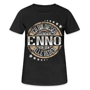 Enno - T-shirt respirant Femme - noir - Devant - AI Model Female 172 light (172cm)