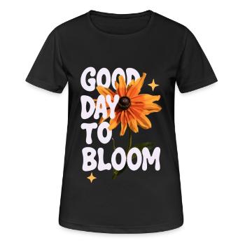 Bonne journée pour fleurir - T-shirt respirant Femme - noir - Devant - AI Model Female 172 light (172cm)