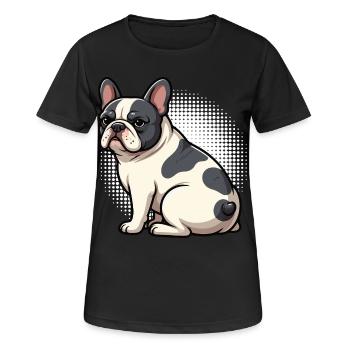 Bouledogue français Frenchie Propriétaire de Frenchie - T-shirt respirant Femme - noir - Devant - AI Model Female 172 light (172cm)