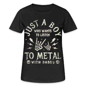Metal Baby Boy With Daddy Rock Family - Women's Breathable T-Shirt - black - Front - AI Model Female 172 light (172cm)