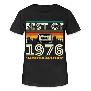 1976 Vintage Rétro Cadeau D’anniversaire - T-shirt respirant Femme - noir - Devant - AI Model Female 172 light (172cm)