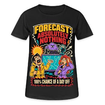 Prévisions météo : Absolument rien - T-shirt respirant Femme - noir - Devant - AI Model Female 172 light (172cm)