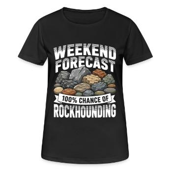Prédiction du week-end : Chance de collecter des pierres - T-shirt respirant Femme - noir - Devant - AI Model Female 172 light (172cm)