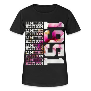 LIMITED EDITION 1951 - 75 YEARS - 75TH BIRTHDAY - Women's Breathable T-Shirt - black - Front - AI Model Female 172 light (172cm)