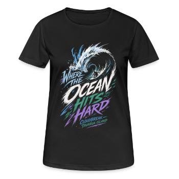 Cloudbreak Tavarua Surf - T-shirt respirant Femme - noir - Devant - AI Model Female 172 light (172cm)