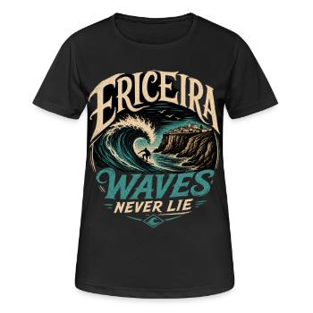 Ericeira Surfing - Women's Breathable T-Shirt - black - Front - AI Model Female 172 light (172cm)