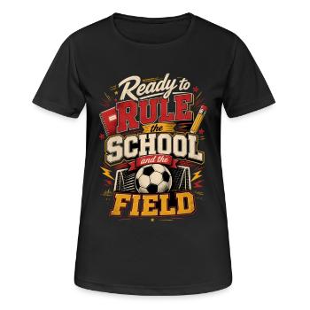 Inscriptions scolaires au football - T-shirt respirant Femme - noir - Devant - AI Model Female 172 light (172cm)