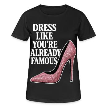 Dress like you're already famous - Pink Heel - Women's Breathable T-Shirt - black - Front - AI Model Female 172 light (172cm)