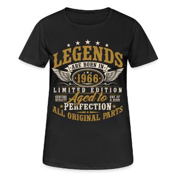 1966 Vintage Born Birthday Vintage Gift - Women's Breathable T-Shirt - black - Front - AI Model Female 172 light (172cm)