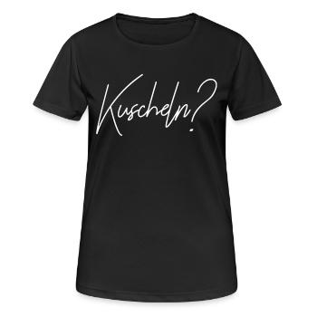 Kuscheln Schmusen Umarmung Free hugs Geschenk - Frauen T-Shirt atmungsaktiv - Schwarz - Vorne - AI Model Female 172 light (172cm)