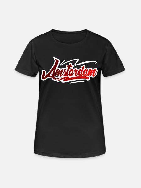 Amsterdam - T-shirt respirant Femme - noir