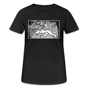 A griffin in grey - Women's Breathable T-Shirt - black - Front - AI Model Female 172 light (172cm)