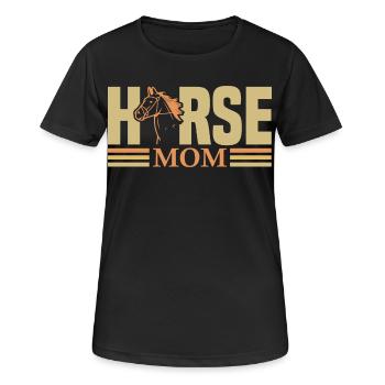 Vintage Western Pferde-Mama - Frauen T-Shirt atmungsaktiv - Schwarz - Vorne - AI Model Female 172 light (172cm)