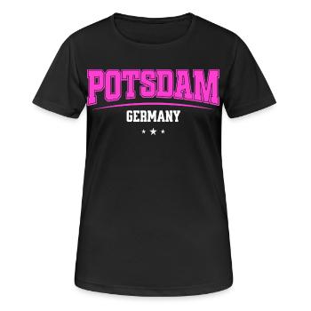 Potsdam Germany Urban College Style - Women's Breathable T-Shirt - black - Front - AI Model Female 172 light (172cm)