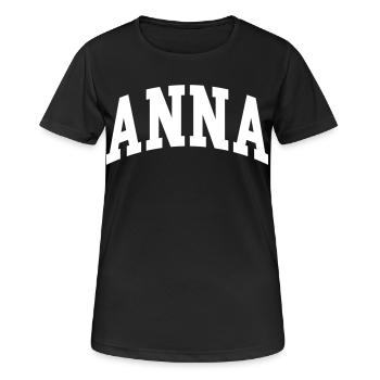 Anna - Women's Breathable T-Shirt - black - Front - AI Model Female 172 light (172cm)