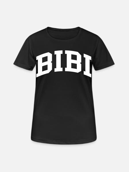 Bibi - Frauen T-Shirt atmungsaktiv - Schwarz