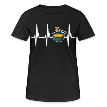 Ich liebe Käsefondue - Frauen T-Shirt atmungsaktiv - Schwarz - Vorne - AI Model Female 172 light (172cm)