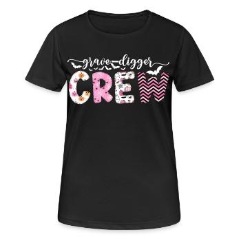 Enterrement de vie de jeune fille drôle sur le thème d’Halloween - Crew - T-shirt respirant Femme - noir - Devant - AI Model Female 172 light (172cm)