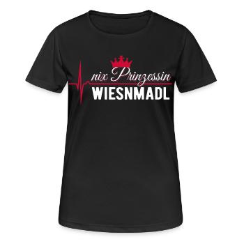 Nix Prinzessin - Wiesnmadl - Gift - Women's Breathable T-Shirt - black - Front - AI Model Female 172 light (172cm)