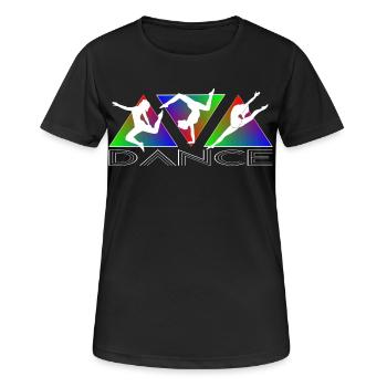 Dance - Frauen T-Shirt atmungsaktiv - Schwarz - Vorne - AI Model Female 172 light (172cm)