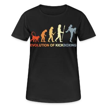 Vintage Kickboxer Evolution - T-shirt respirant Femme - noir - Devant - AI Model Female 172 light (172cm)