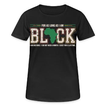 Fierté Afro Black History Month Vintage - T-shirt respirant Femme - noir - Devant - AI Model Female 172 light (172cm)