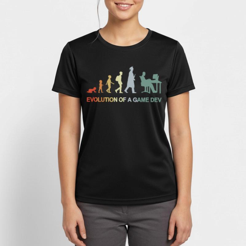 Game Dev Evolution Frauen T-Shirt atmungsaktiv