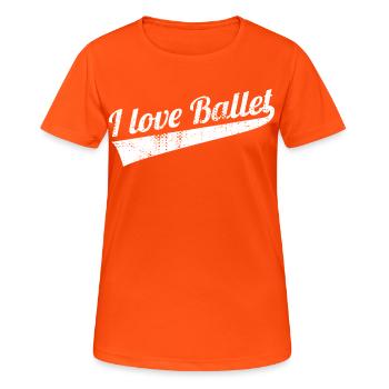 J’adore la danse classique - T-shirt respirant Femme - orange néon - Devant - AI Model Female 172 dark (172cm)